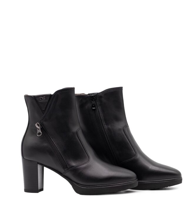 NeroGiardini NeroGiardini dames enkellaars plateauzool zwa Guanto Col Nero Nero Giardini Dames Platform Enkellaarzen in Zwart online kopen