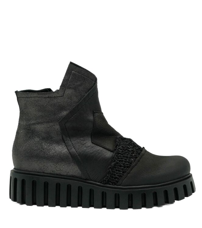 Papucei Papucei dames enkellaarsjes zwart Black Papucei Dames Platform Enkellaarzen in Zwart online kopen