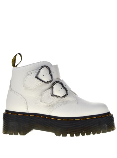 Dr. martens Dames enkellaarsjes wit