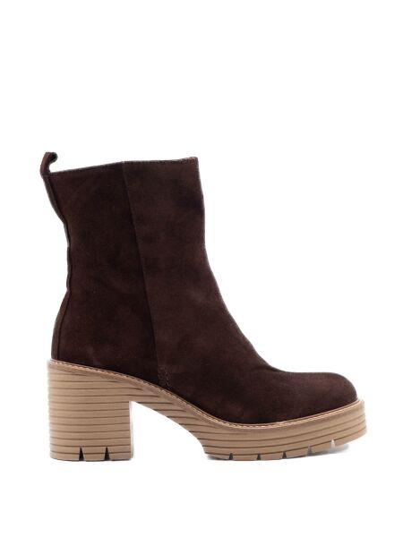 Belang Dames enkelboots plateau bruin