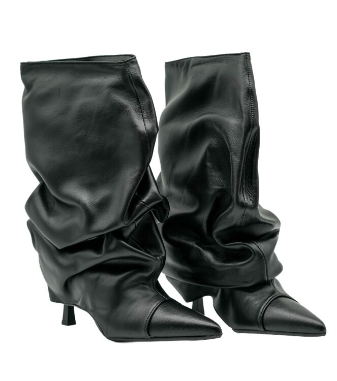 Gisel Moire Gisel Moire dames driekwart laarzen zwart Nappa Nero Gisel Moire dames driekwart laarzen zwart 11 zwart leer Direct leverbaar uit de webshop van www.taft.nl/