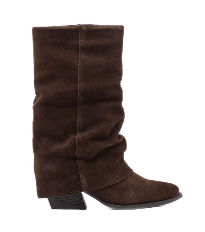 Haboob Haboob dames driekwart laarzen bruin Dark Brown Haboob by Poelman Dames driekwart-laarsjes in Bruin online kopen
