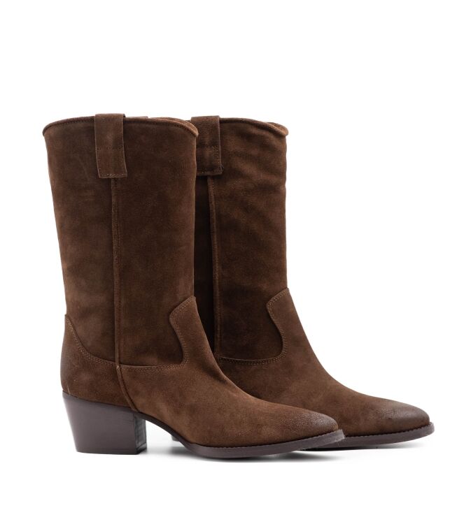 Julie Dee Julie Dee dames driekwartlaarzen bruin Crosta Mustang Julie Dee Dames driekwart laarzen in Bruin online kopen