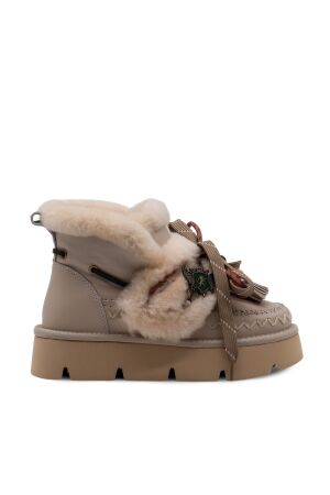 NAN-KU Couture dames enkelboots gevoerd roze