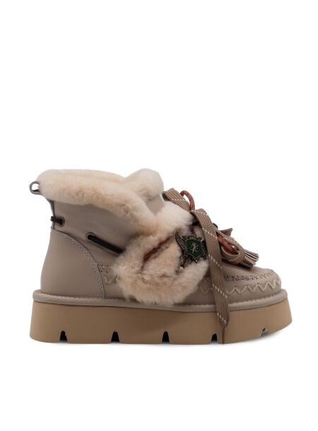 Nan-ku couture Dames enkelboots gevoerd roze