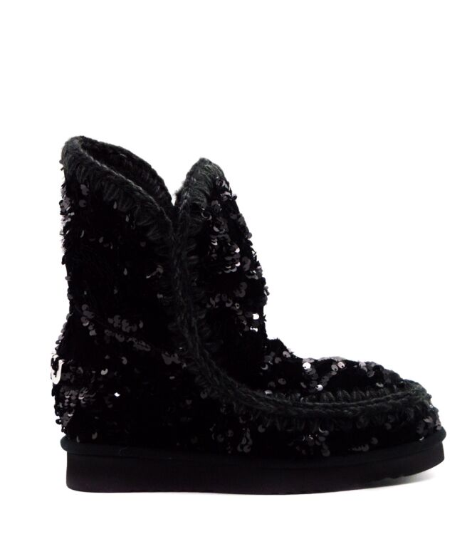 Mou Wedges Ankle Boots Black for Women