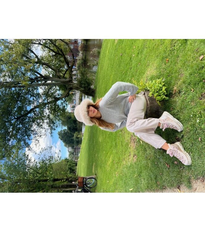 Mou Mou dames enkellaars gevoerd Stone Metallic Mou Dames Enkellaarzen in Beige online kopen