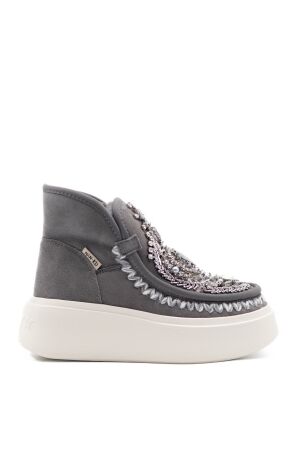 NAN-KU Couture dames enkelboots gevoerd grijs