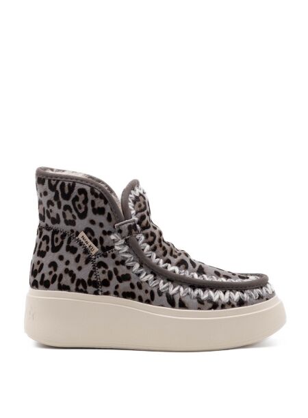 Nan-ku couture Dames enkelboots gevoerd grijs
