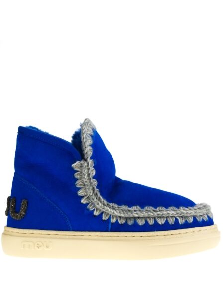 Mou Dames enkelboots gevoerd blauw