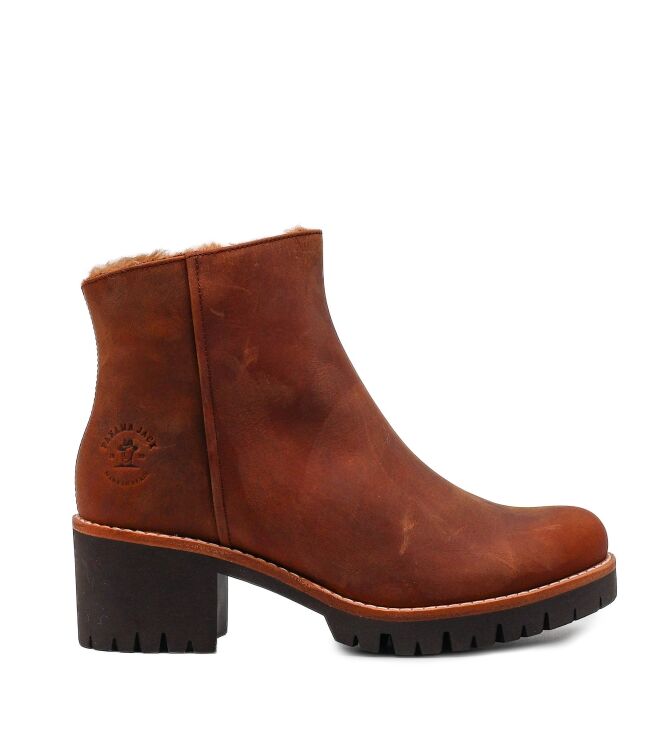 Panama Jack Panama Jack dames eneklboots gevoerd bruin Napa Cuero Panama Jack Dames Enkellaarzen in Bruin online kopen