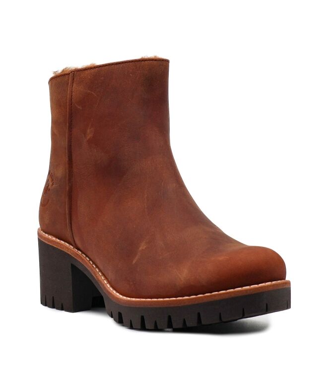 Panama Jack Panama Jack dames eneklboots gevoerd bruin Napa Cuero Panama Jack Dames Enkellaarzen in Bruin online kopen