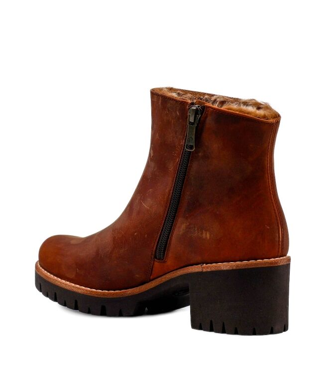 Panama Jack Panama Jack dames eneklboots gevoerd bruin Napa Cuero Panama Jack Dames Enkellaarzen in Bruin online kopen