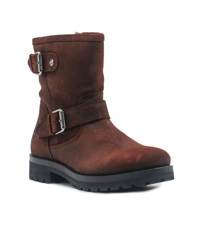 Panama Jack Panama Jack dames enkellaarzen gevoerd bruin Velour Gradd Marron Panama Jack Dames Enkellaarzen in Bruin online kopen