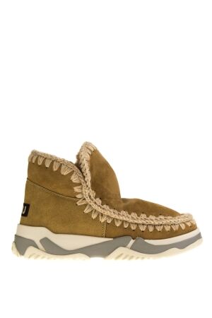 Mou dames enkelboots gevoerd naturel