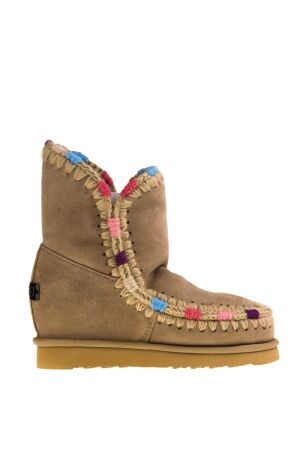 mou MOU High Heels Ankle Boots Natural for Women