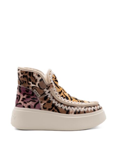 Nan-ku couture Dames enkelboots naturel mix