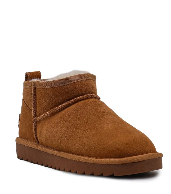 Colors of California Colors of California dames enkelboots gevoerd tan Tan Colors of California Dames Enkellaarzen in Naturel online kopen