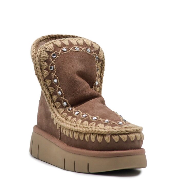 mou mou dames enkelboots gevoerd Camel mou Dames Enkelboots Gevoerd Camel