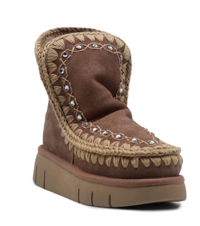 mou mou dames enkelboots gevoerd Camel mou Dames Enkelboots Gevoerd Camel
