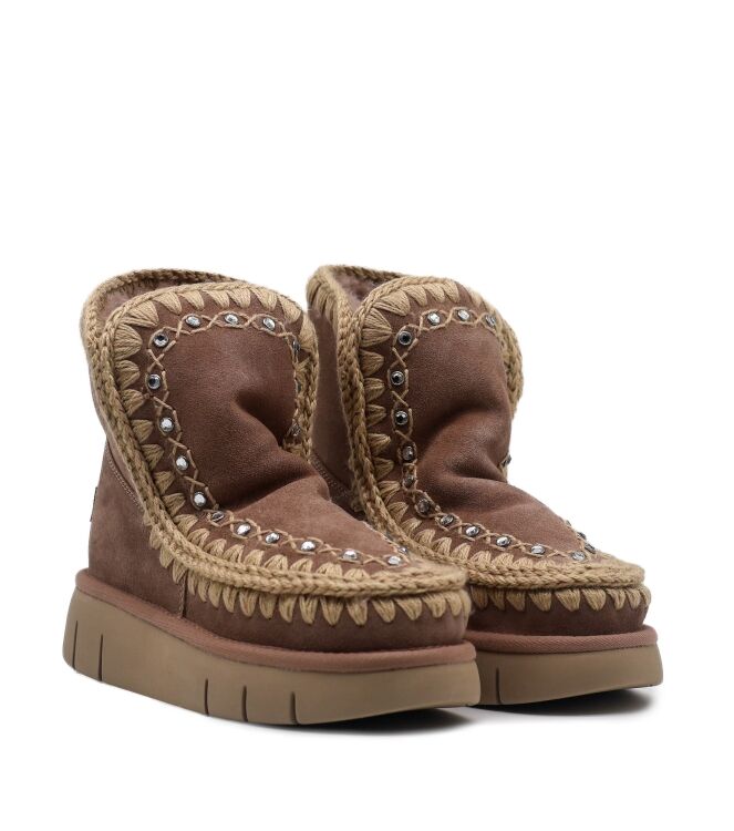 mou mou dames enkelboots gevoerd Camel mou Dames Enkelboots Gevoerd Camel