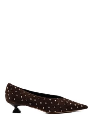 Julie Dee dames pumps bruin suede