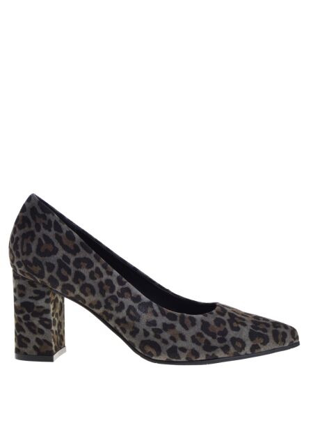 Tube Dames pumps leopard grijs