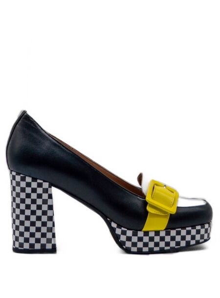 Fly london Dames pumps plateau zwart combi