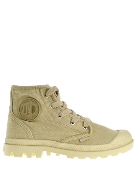 Palladium Halfhoge dames veterboots beige