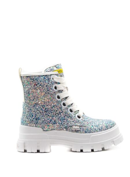 Buffalo Dames veterschoenen glitter