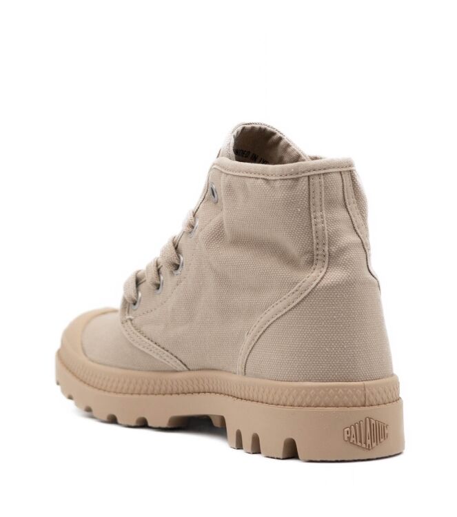 Palladium Palladium halfhoge dames veterschoen beige Pilat Palladium Dames Hoge Veterschoenen in Beige online kopen