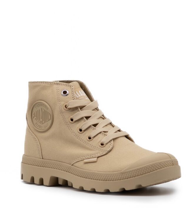 Palladium Dames Hoge Veterschoenen in Beige online kopen