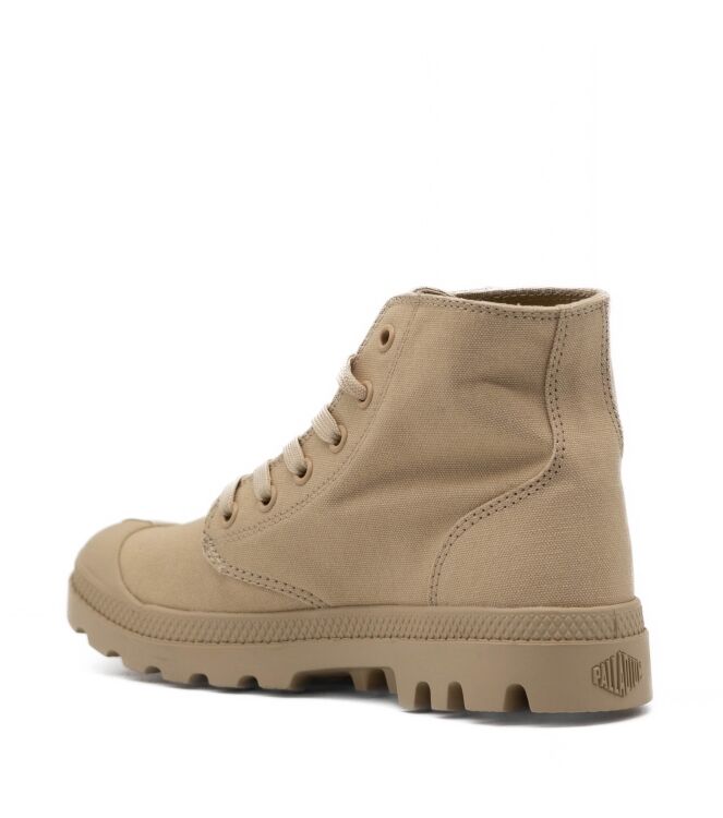 Palladium Dames Hoge Veterschoenen in Beige online kopen