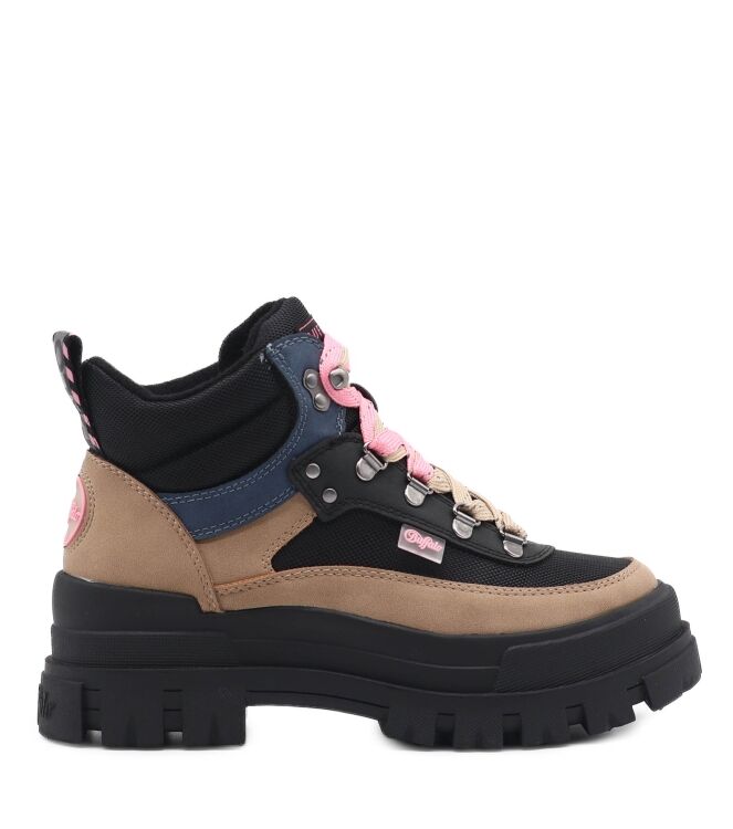 buffalo  Dames Veterschenen Beige Zwart 05 beige