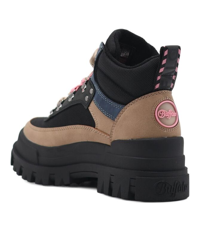 buffalo  Dames Veterschenen Beige Zwart 05 beige