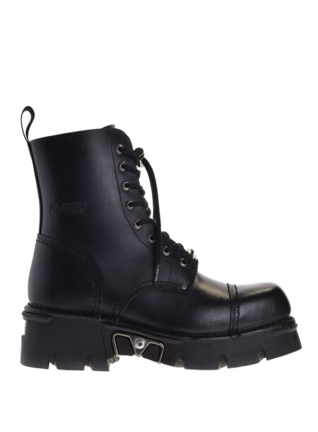 New rock Dames halfhoge veterboots zwart