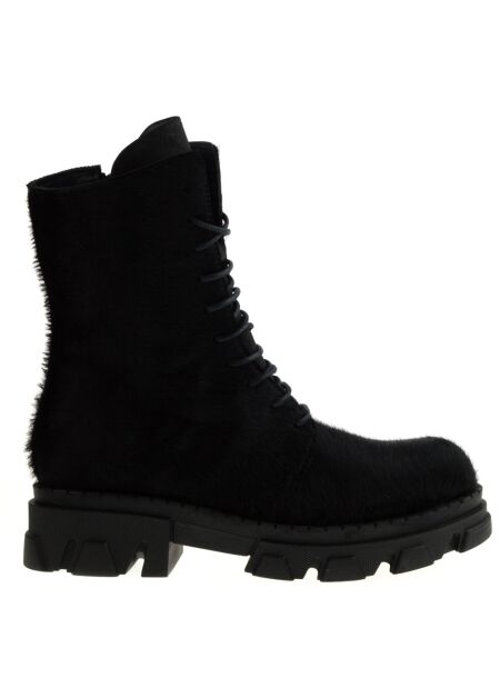 Papucei Dames veterboots zwart