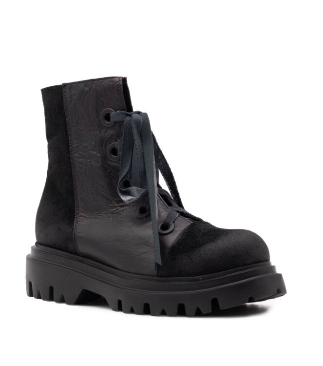 Papucei Dames Hoge Veterschoenen in Zwart online kopen