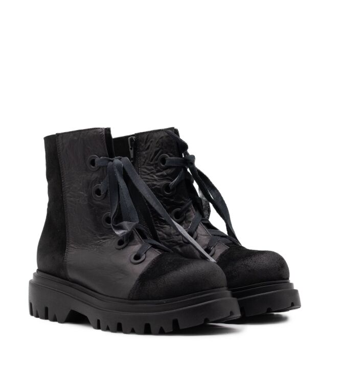 Papucei Dames Hoge Veterschoenen in Zwart online kopen
