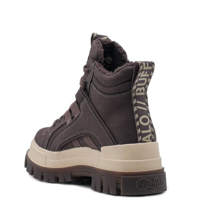 Buffalo Buffalo dames veterschoenen grijs vegan Mauve Vegan Buffalo Dames Hoge Veterschoenen in Mauve online kopen