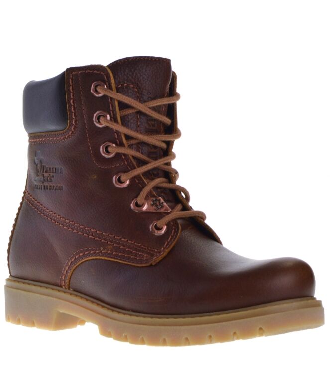 Panama Jack halfhoge dames veterboots bruin 61 bruin leer Direct leverbaar uit de webshop van www