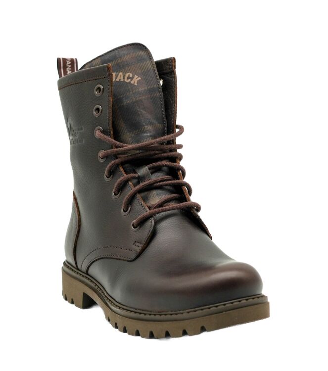 Panama Jack Panama Jack dames veterboots donker bruin Napa Marron Panama Jack Dames Hoge Veterschoenen in Bruin online kopen