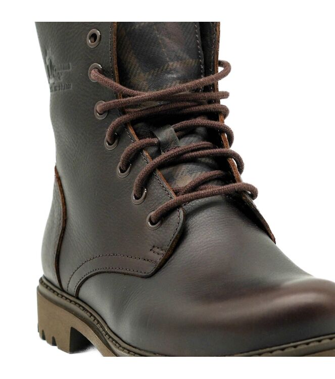 Panama Jack Panama Jack dames veterboots donker bruin Napa Marron Panama Jack Dames Hoge Veterschoenen in Bruin online kopen