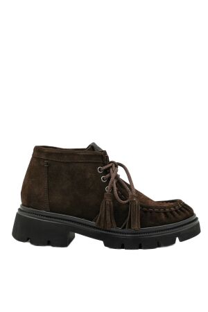 Kanna dames veterschoenen donker bruin