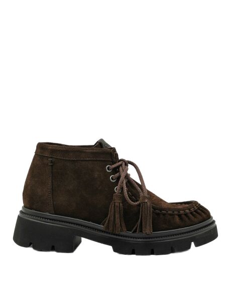 Kanna Dames veterschoenen donker bruin