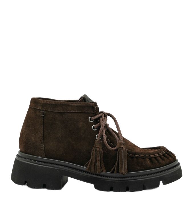 Kanna Kanna dames veterschoenen donker bruin Charme Wenge Kanna Dames Veterschoenen Donker Bruin