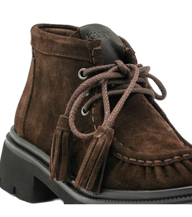Kanna Kanna dames veterschoenen donker bruin Charme Wenge Kanna Dames Veterschoenen Donker Bruin