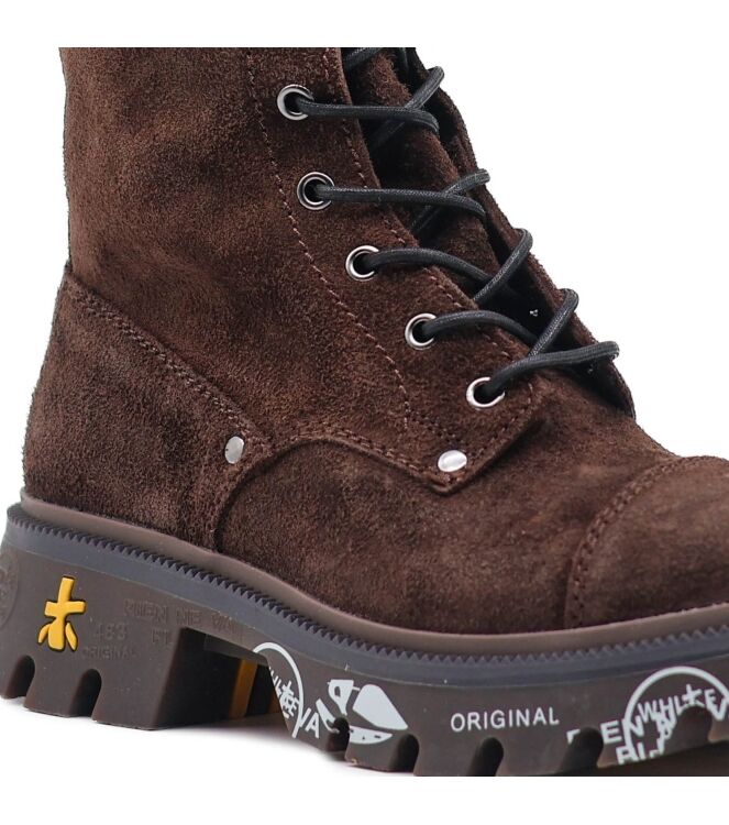 Premiata  Dames Veterboots Bruin Suede 