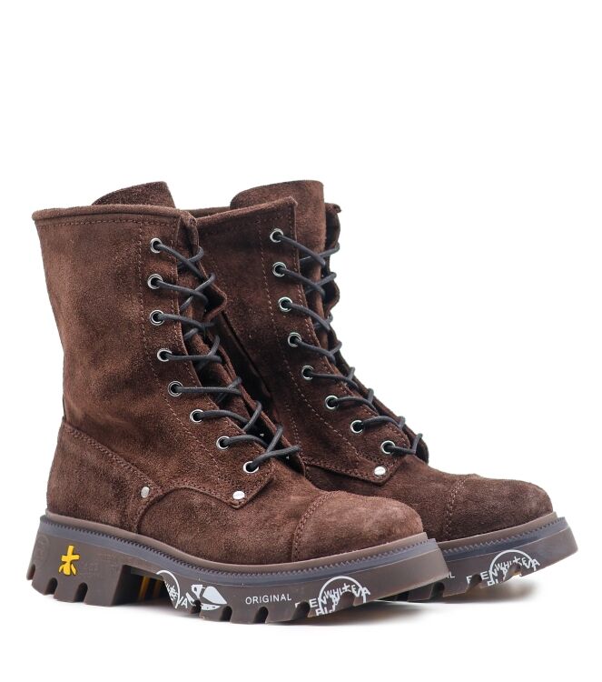 Premiata  Dames Veterboots Bruin Suede 