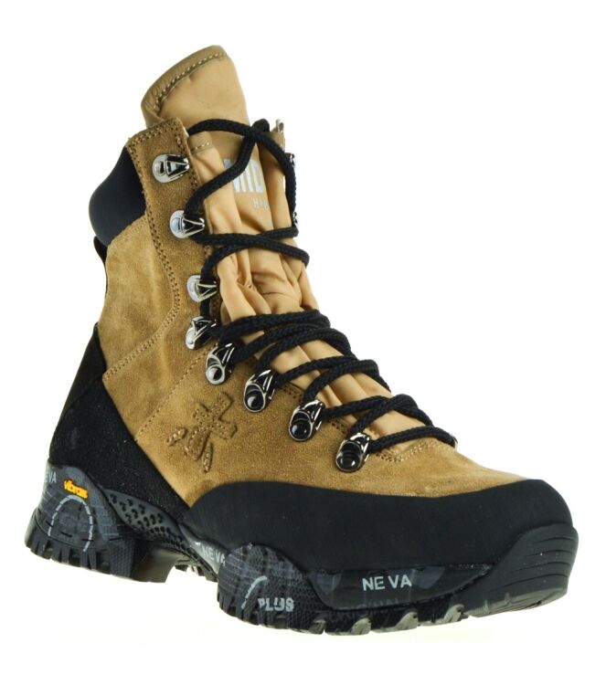 Premiata Premiata dames veterboots naturel Var0169D Premiata Midtrecd Dames Wandelschoenen in Bruin online kopen